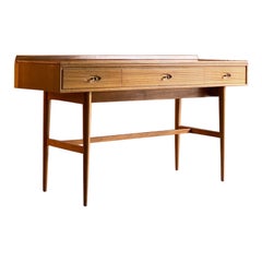 Vintage Robert Heritage Hamilton Teak Console Table Desk by Archie Shine England c.1969