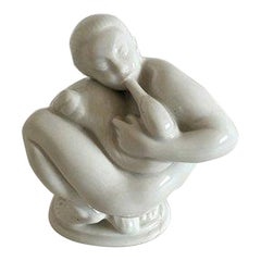 Vintage Kai Nielsen Leda and the Swan Figurine
