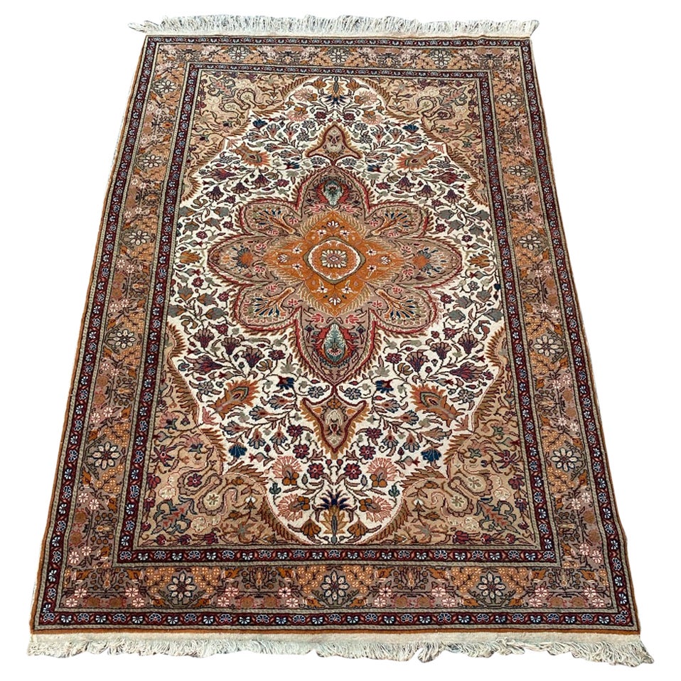 Bobyrugs schöner türkischer Kayseri-Teppich im Vintage-Stil