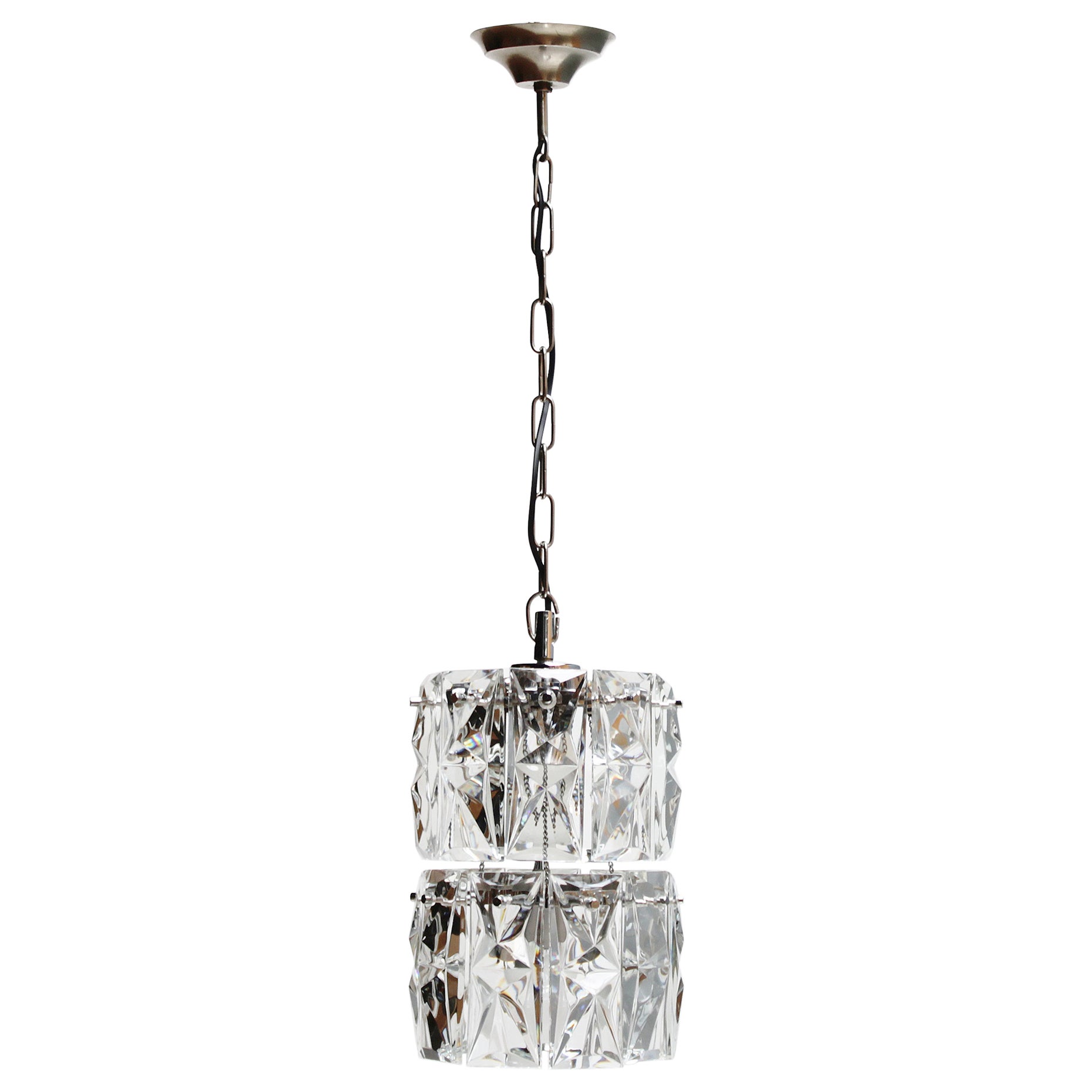 Kinkeldey Two Tier Pendant with Faceted Crystals For Sale