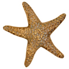 Hollywood Regency Large Brass Starfish Paperweight