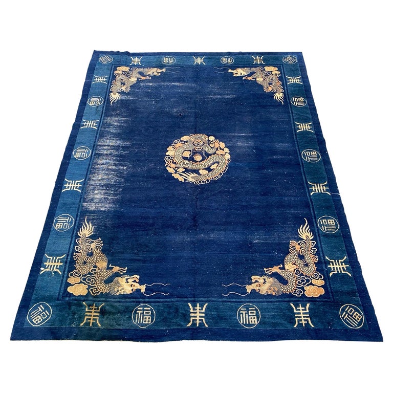 Super Chinese Rug Beautiful Large Antique Chinese Rug For Sale at 1stDibs