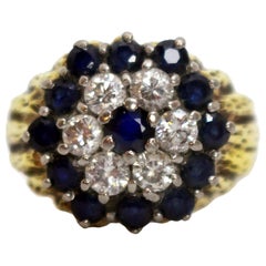 Sapphire & Diamond 18ct Cluster Ring
