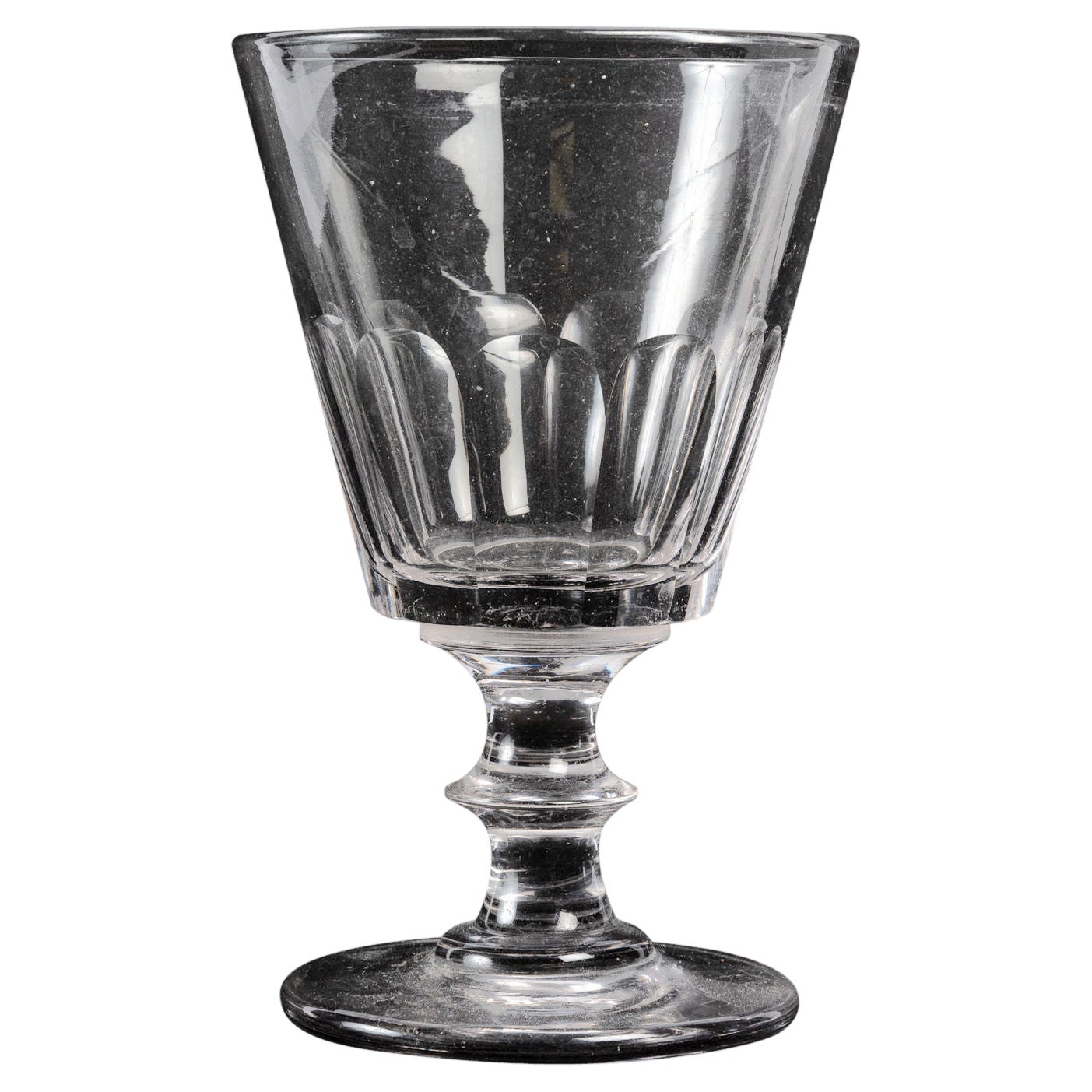 Cut Crystal Cup or Small Vase For Sale