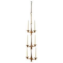 Suspended Bronze Candelabra by Harjes 1960's