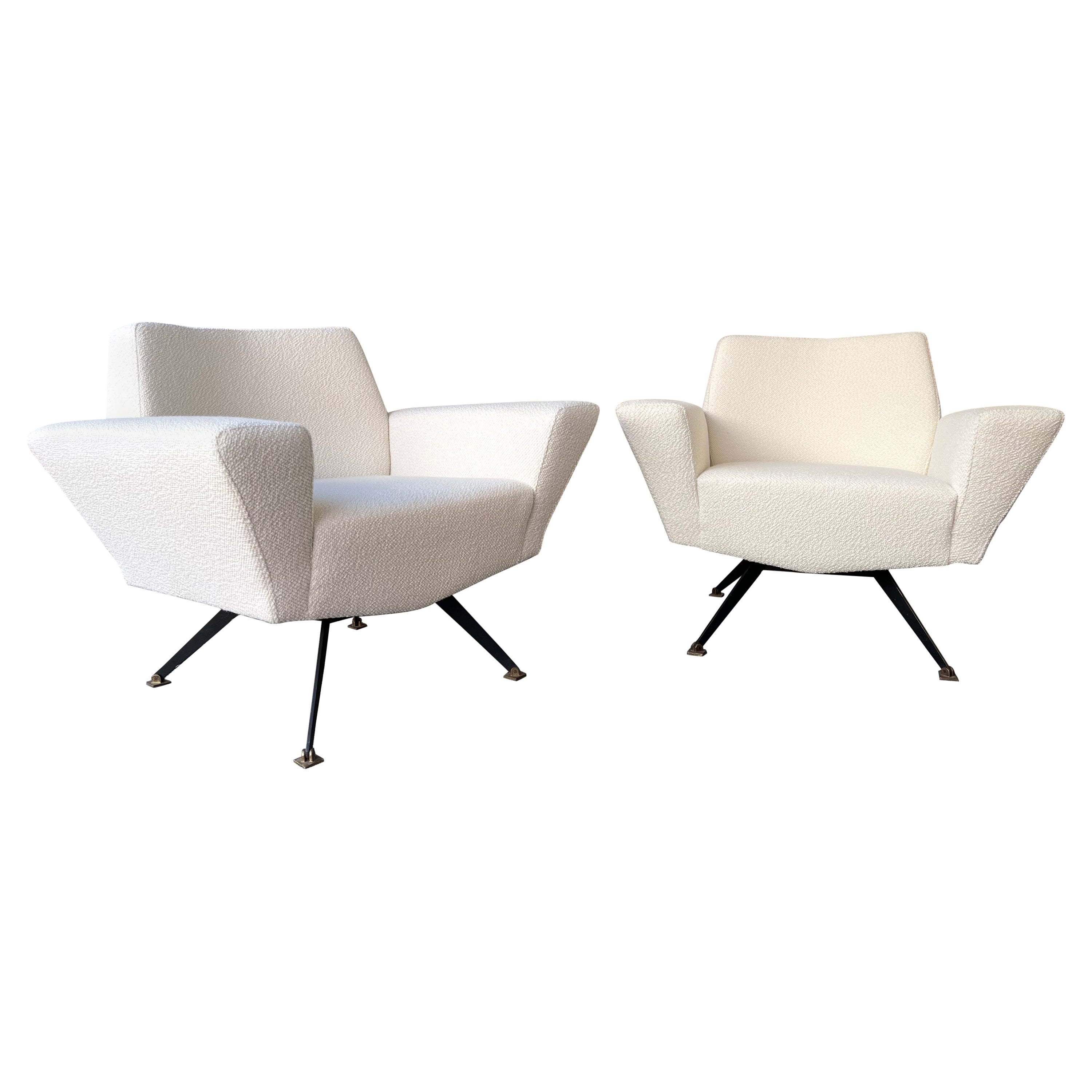 Pair of Armchairs M538 by Studio APA for Lenzi, Italy, 1960s