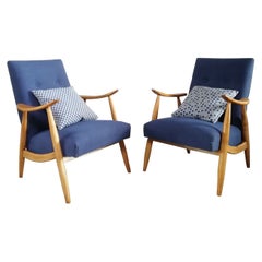 Pair of Easy Chairs by Louis Van Teeffelen for Wébé
