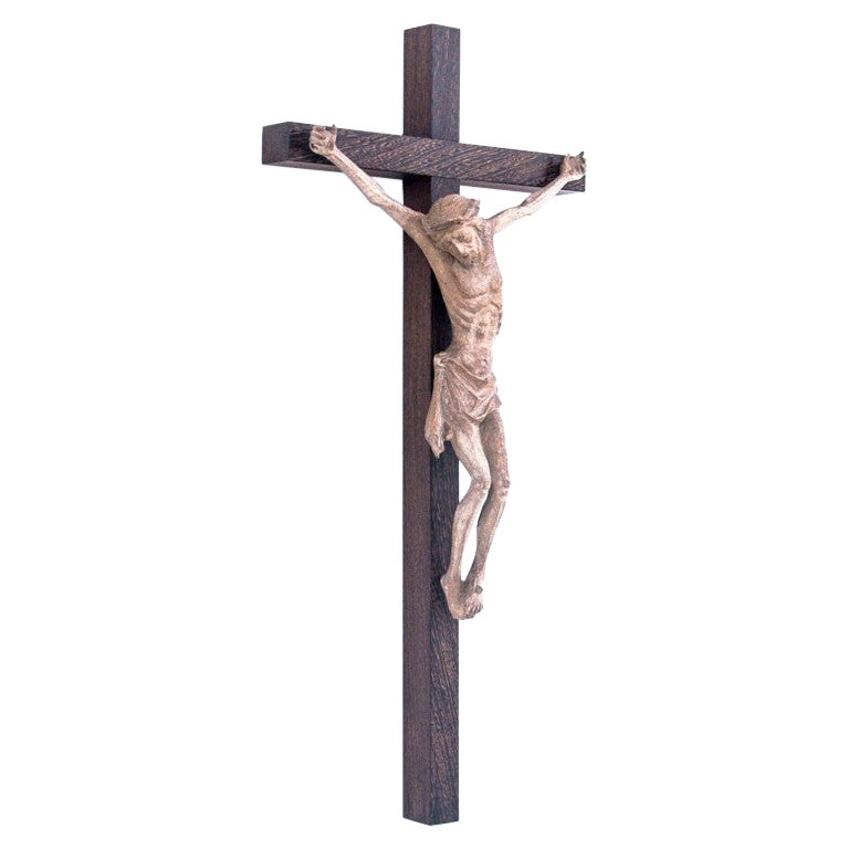 Wooden Cross, Western Europe, 1950s For Sale