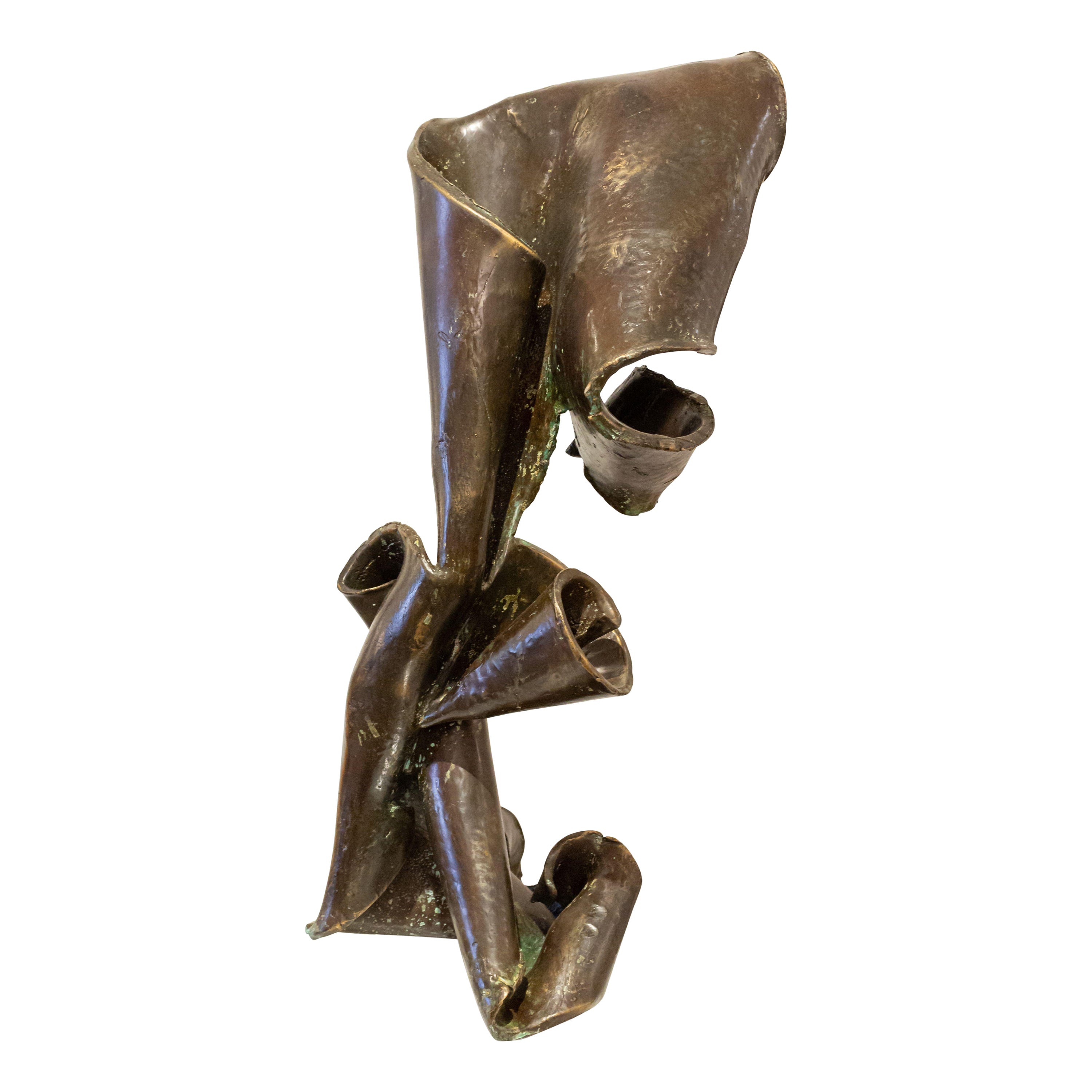 Tristan Govignon "Tempest" Abstract Bronze Sculpture For Sale
