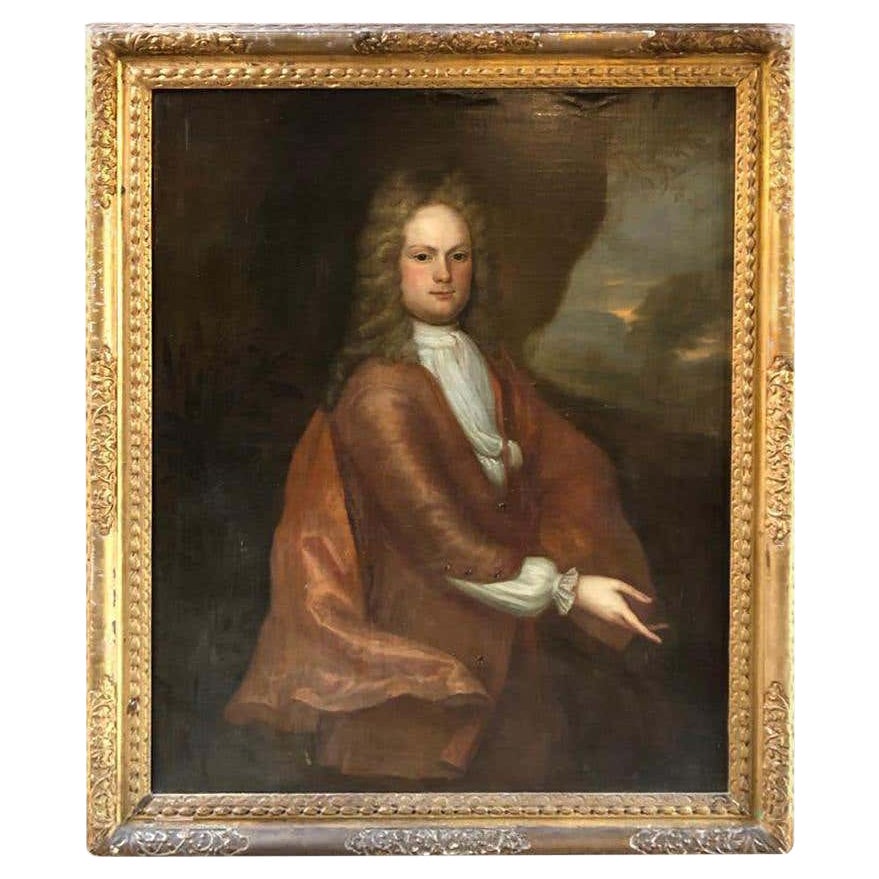 Grand portrait d'un gentleman anglais ou d'un Duke, 19e siècle en vente