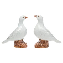 Qing Style Chinese Export White Porcelain Birds