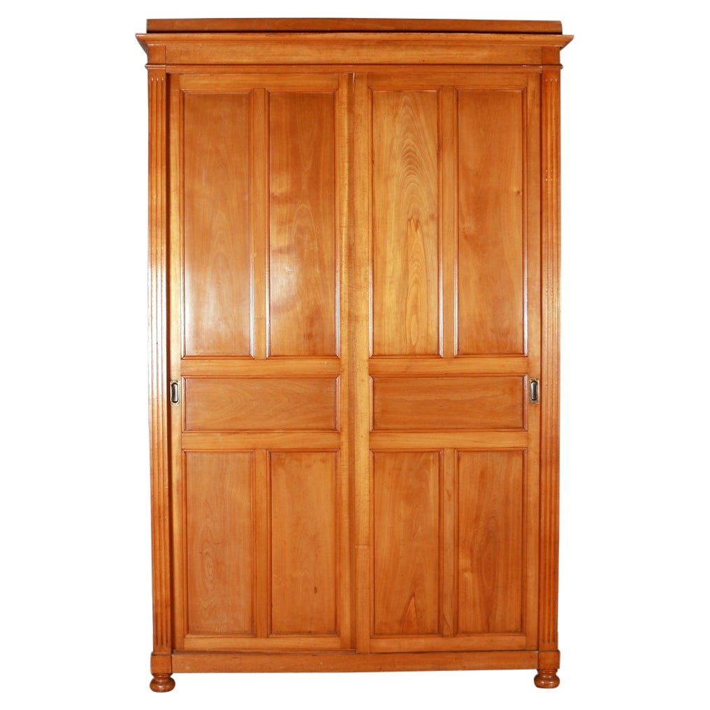 French Fruitwood Housekeepers Cupboard / Linen Press
