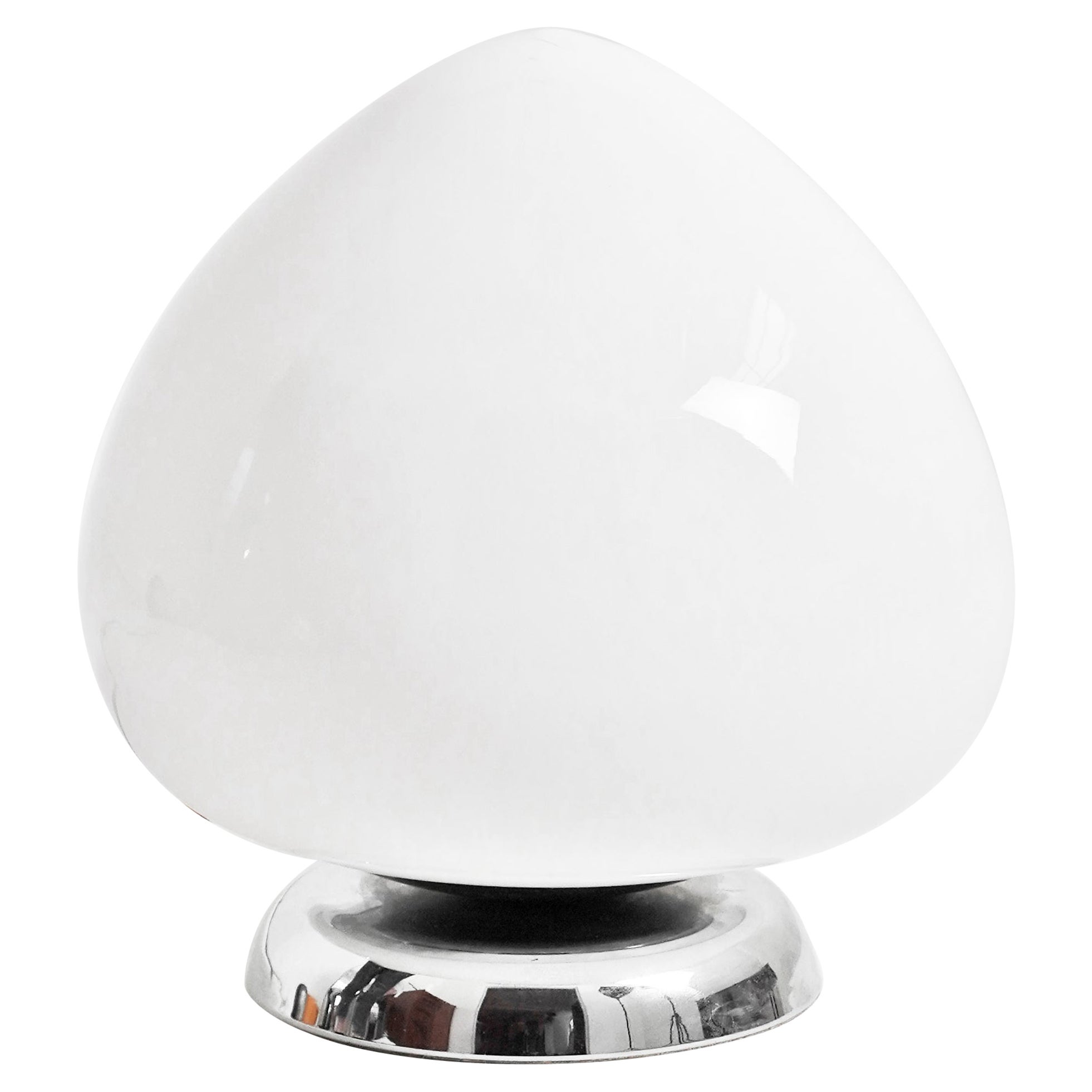 Vintage White Glass Acorn Lamp