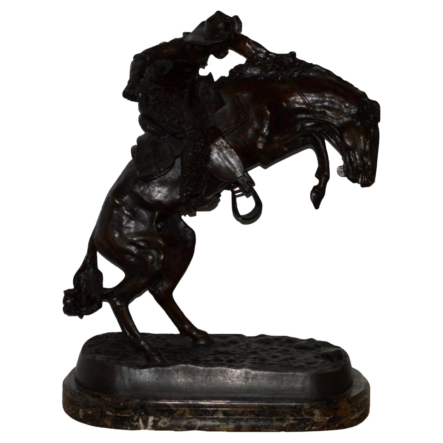 "Bronco Buster" Bronze Sculpture, after Frederic Remington
