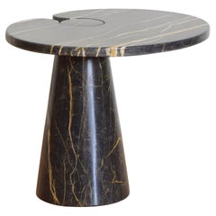 Italian Mid-Century Modern Nero Marble Low Eros Side Table