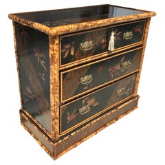 Edwardian English Bamboo Lacquered Dresser