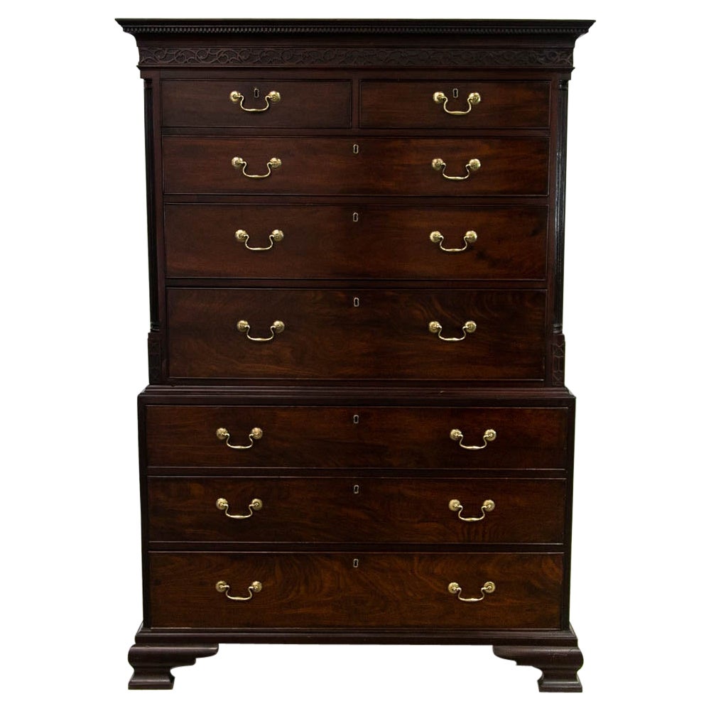 English Chippendale Chest On Chest