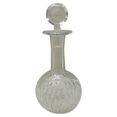 Vintage Cut Crystal Decanter with Round Stopper