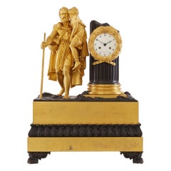 Empire Clock, Belisarius and Young Guide Mantel Clock 18th