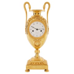 Empire Gilt Bronze Vase Clock Circa 1810 Attributed to Claude Galle