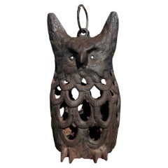 Vintage Japanese Rare Tall Old "Owl" Lighting Lantern
