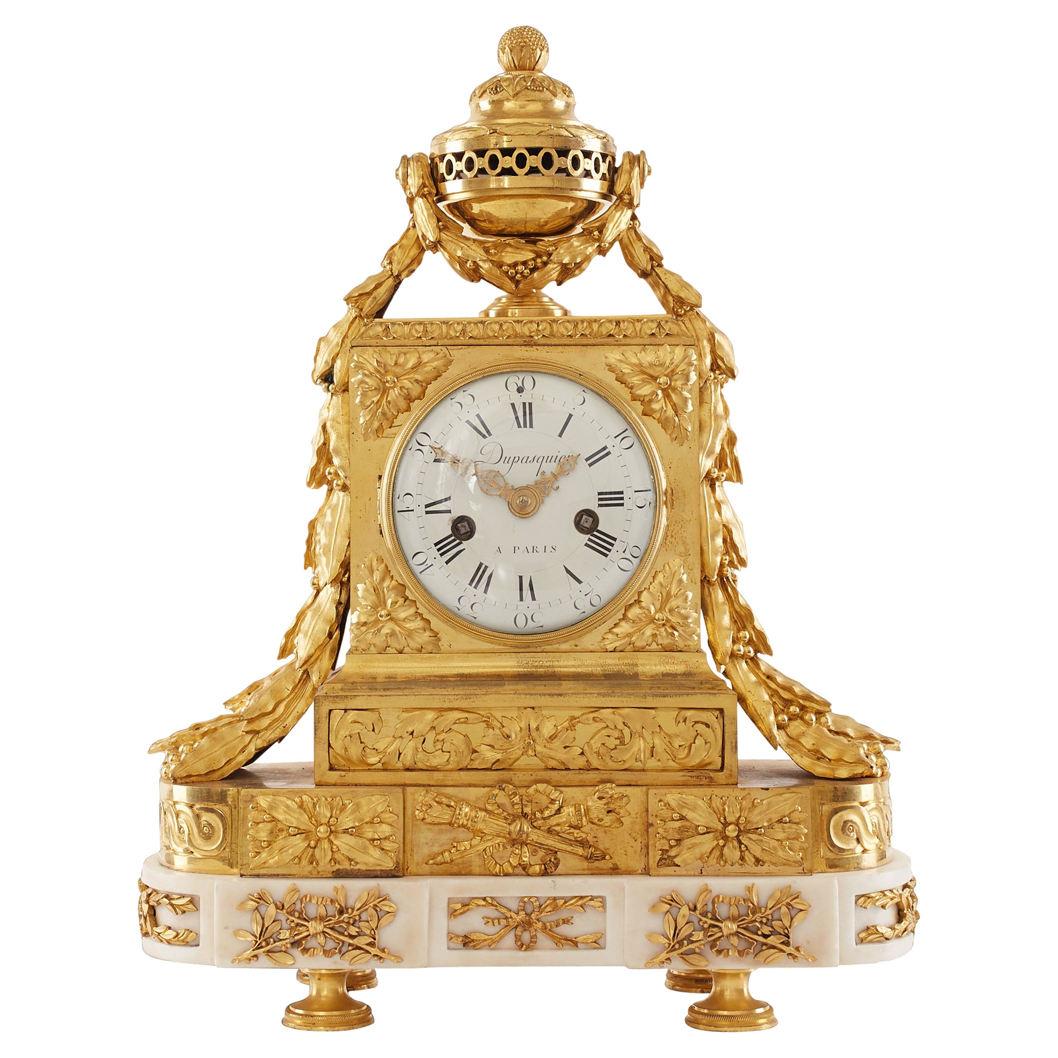 Stunning Ormolu Mantel Clock, Powerful Creativity of Dupasquier For Sale