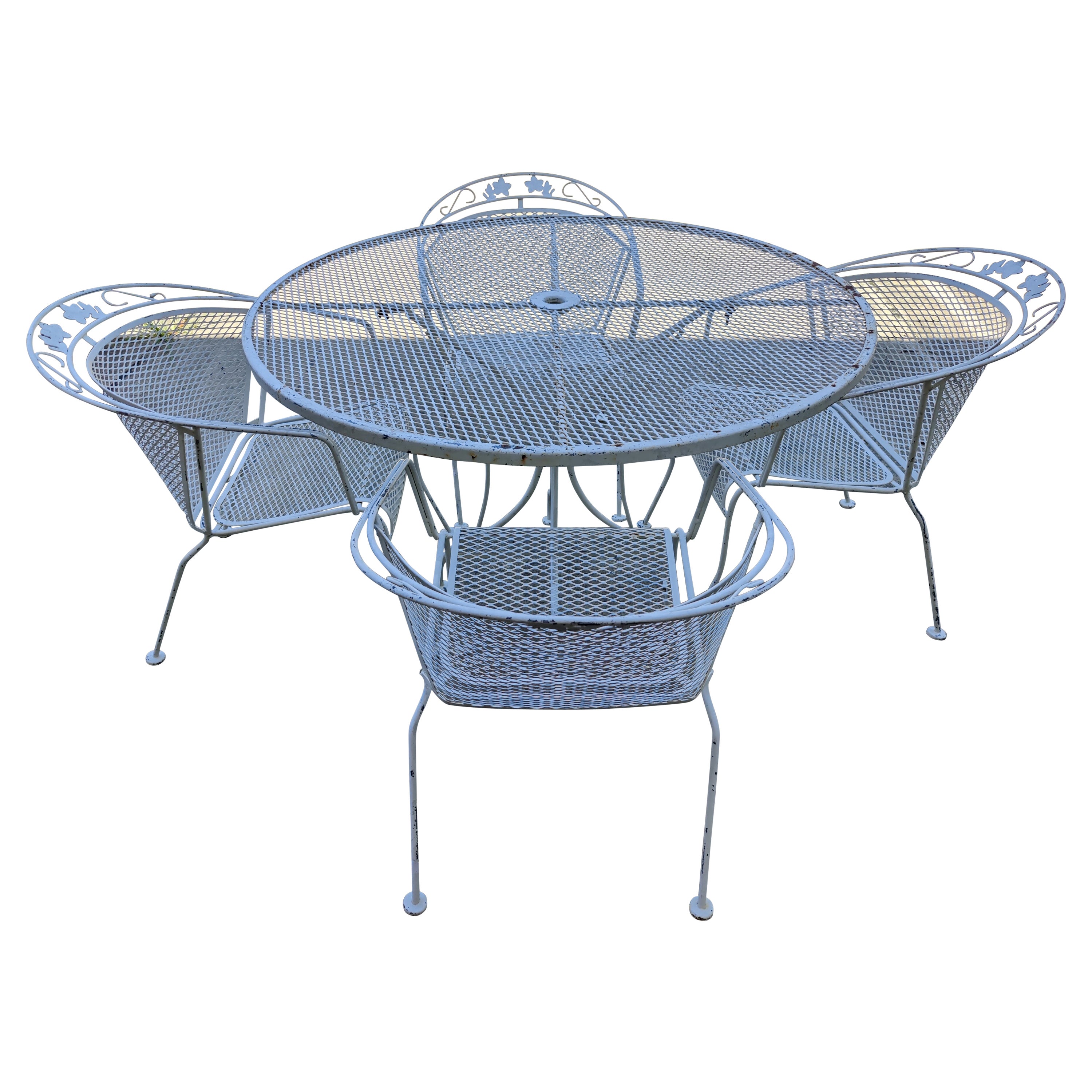 Mid Century Metal Garden Chairs For Sale at 1stDibs