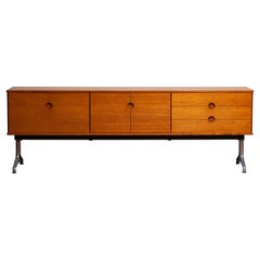 1960s Sideboard / Credenzas in Teak on a Aluminum Stand by Pertti Salmi, Norway