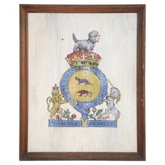 Tenacity & Boldness Painted Coat of Arms on Wood