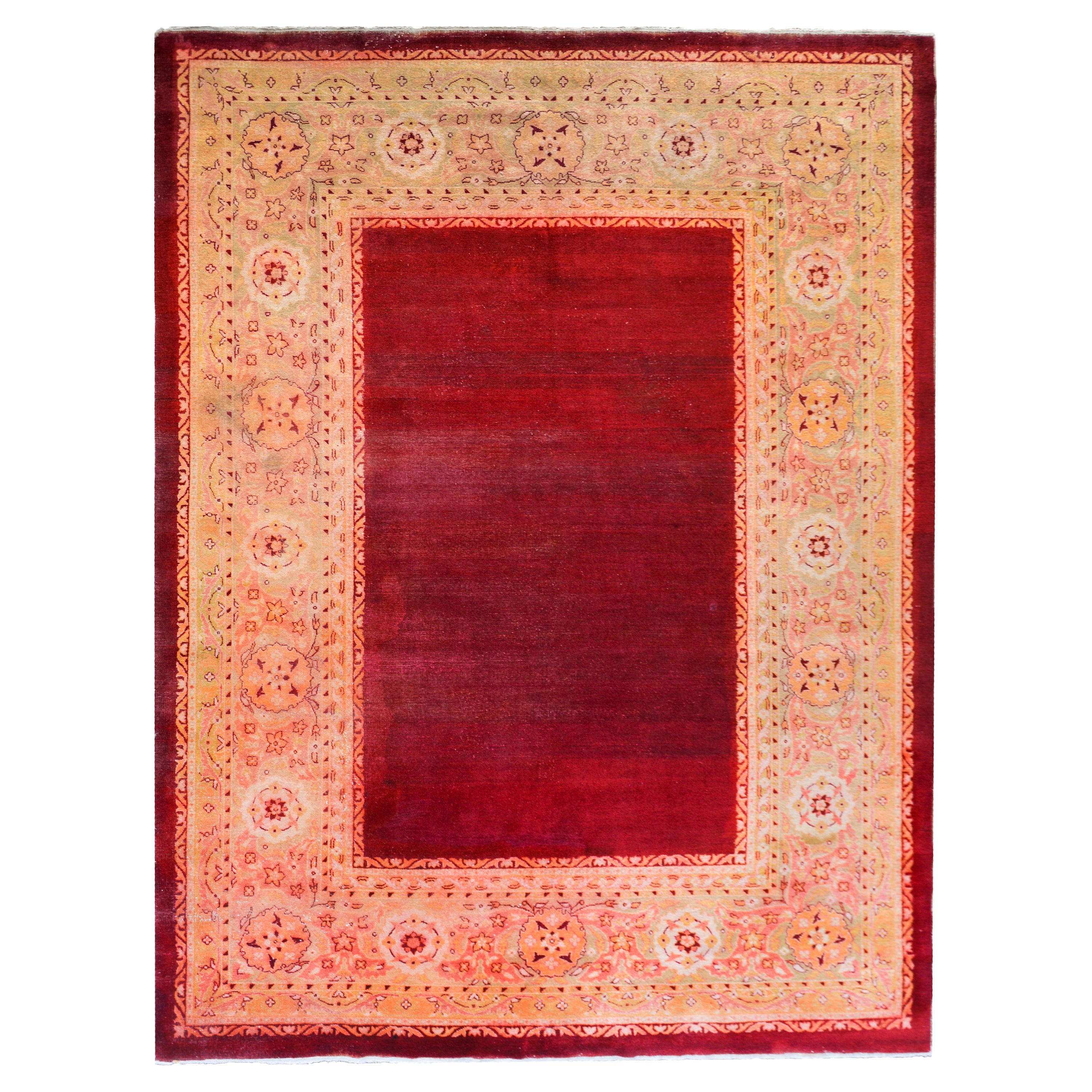 Indischer Agra-Teppich des frühen 20. Jahrhunderts