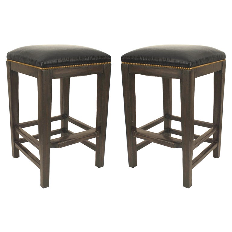 Leather Bar Stools For At 1stdibs, Leather Bar Stools No Back
