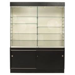 Vintage Modern Steel and Glass Showcase Cabinet
