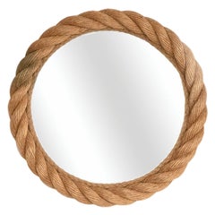 French Rope Mirror by Audoux-Minet 