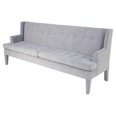 Mid-Century-Stil Graues gepolstertes Banquette-Sofa aus Wolle