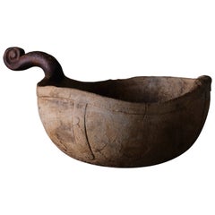 Exceptional Swedish Early 18th Century Bowl / Ale Scoop