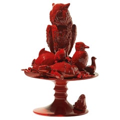 21st Century High Red Sculpture Ceramica Gatti, designer A. Anastasio