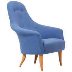 Adam Chair by Kerstin Horlin Holmquist for Nordiska Kompaniet in Cornflower Blue