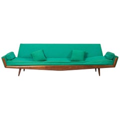 Adrian Pearsall Grünes Gondola-Sofa für Craft Associates, USA, 1960er Jahre