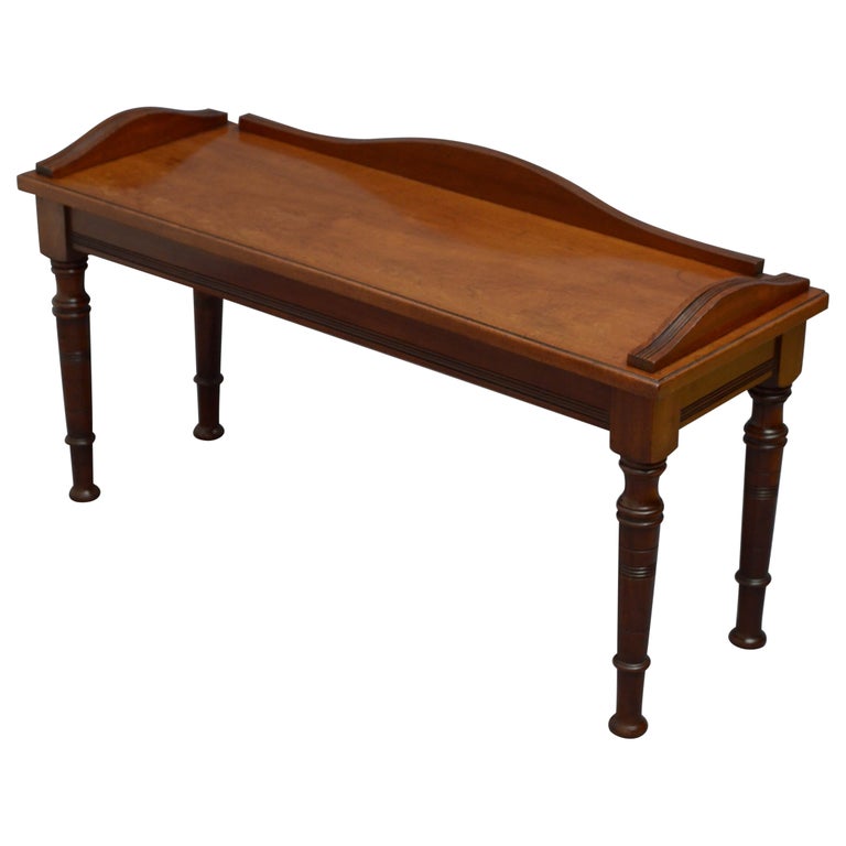 Edwardian Walnut Hall Bench For Sale at 1stDibs walnut hall benches