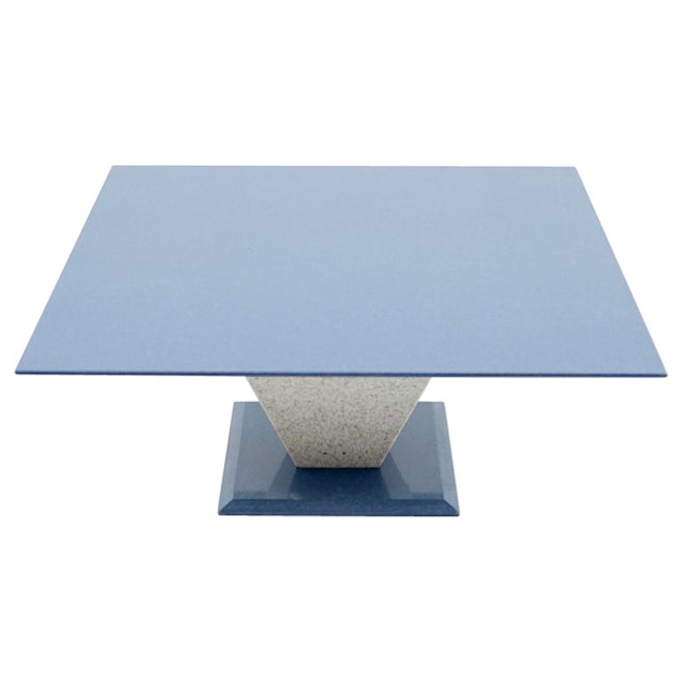 Blue and Grey Granite Stone Coffee Table, 1990s For Sale