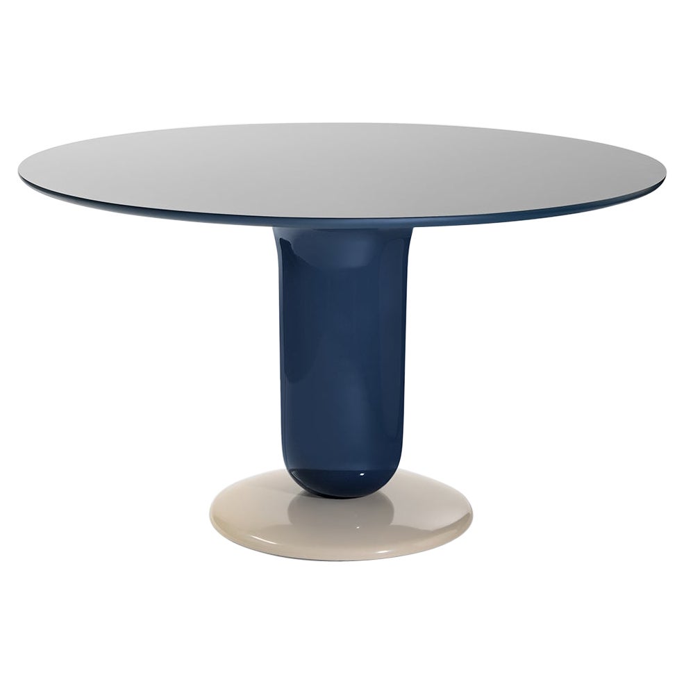 Explorer Dining Table Multilcolor Blue  Gloss Fibreglass Leg by Jaime Hayon For Sale