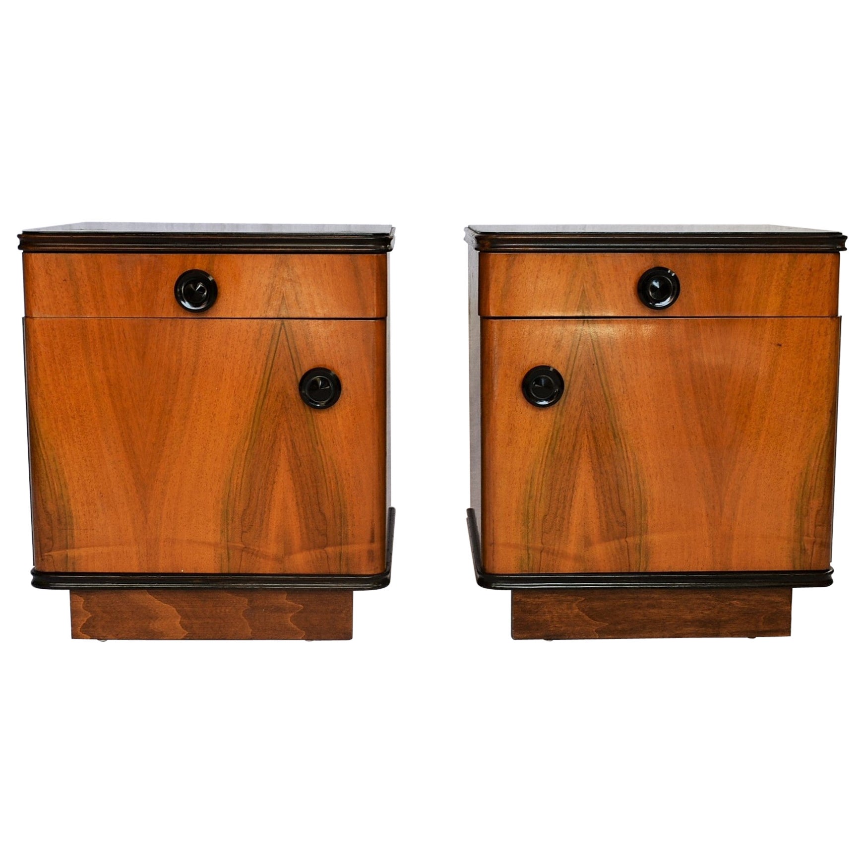 Pair of Midcentury Czechoslovakian Bedside Tables, 1960s