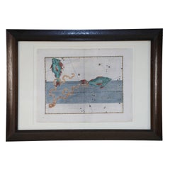 Antique Alexander Mair Renaissance Hand-Colored Engravings of Astronomy Star Charts