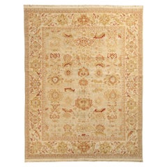 Alfombra estilo Sultanabad de Rug & Kilim en beige-marrón, estampado floral rojo