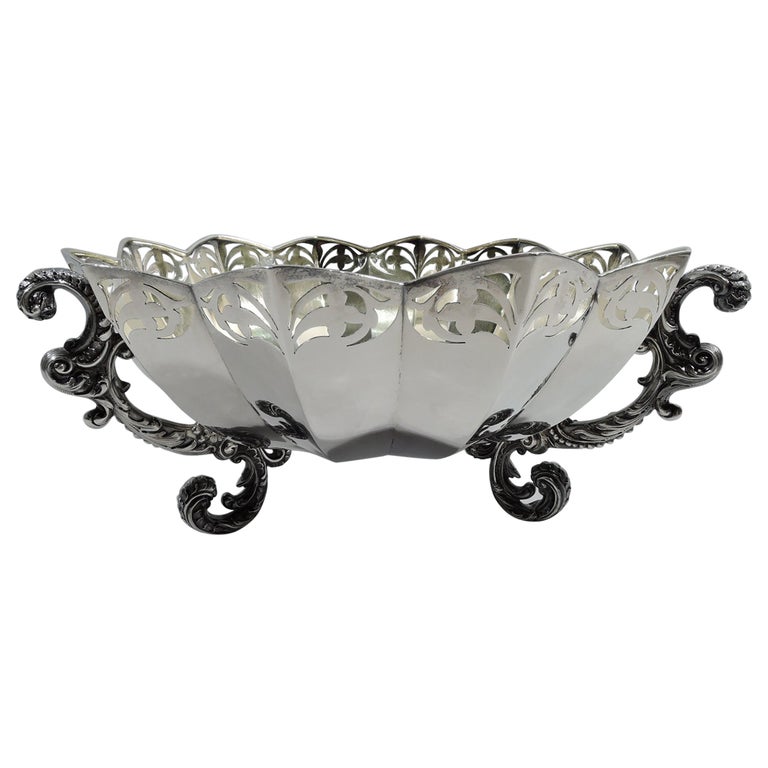 Fancy Antique American Sterling Silver Bowl by Shiebler For Sale