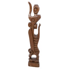 Contemporary Carved Wood Figural Sculpture
