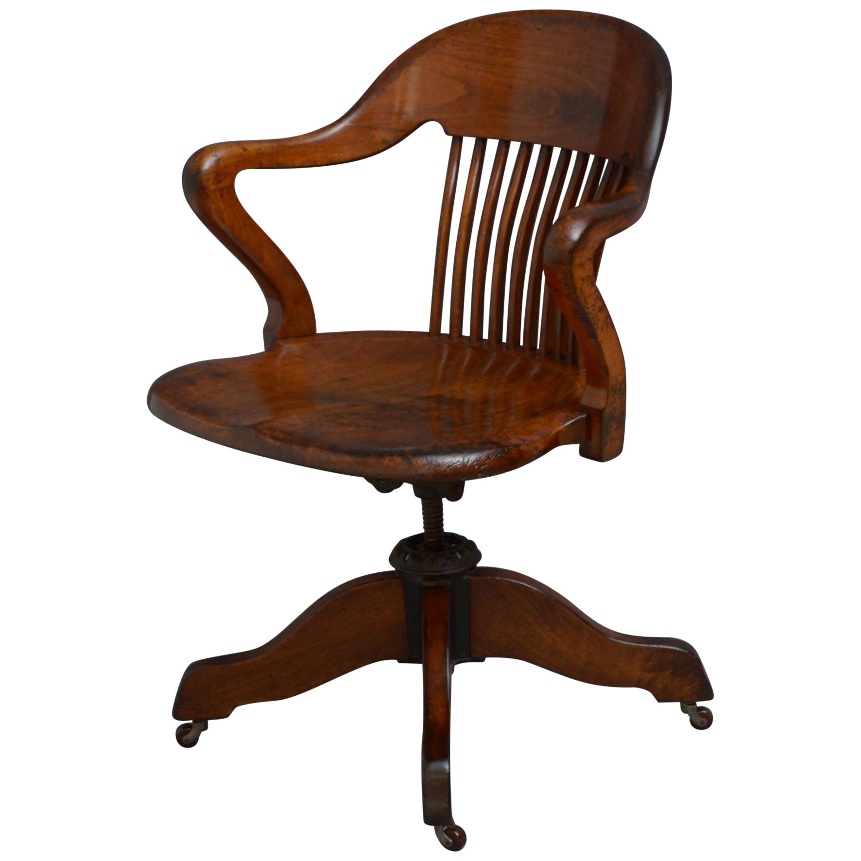 Victorian Walnut Revolving Office Chair