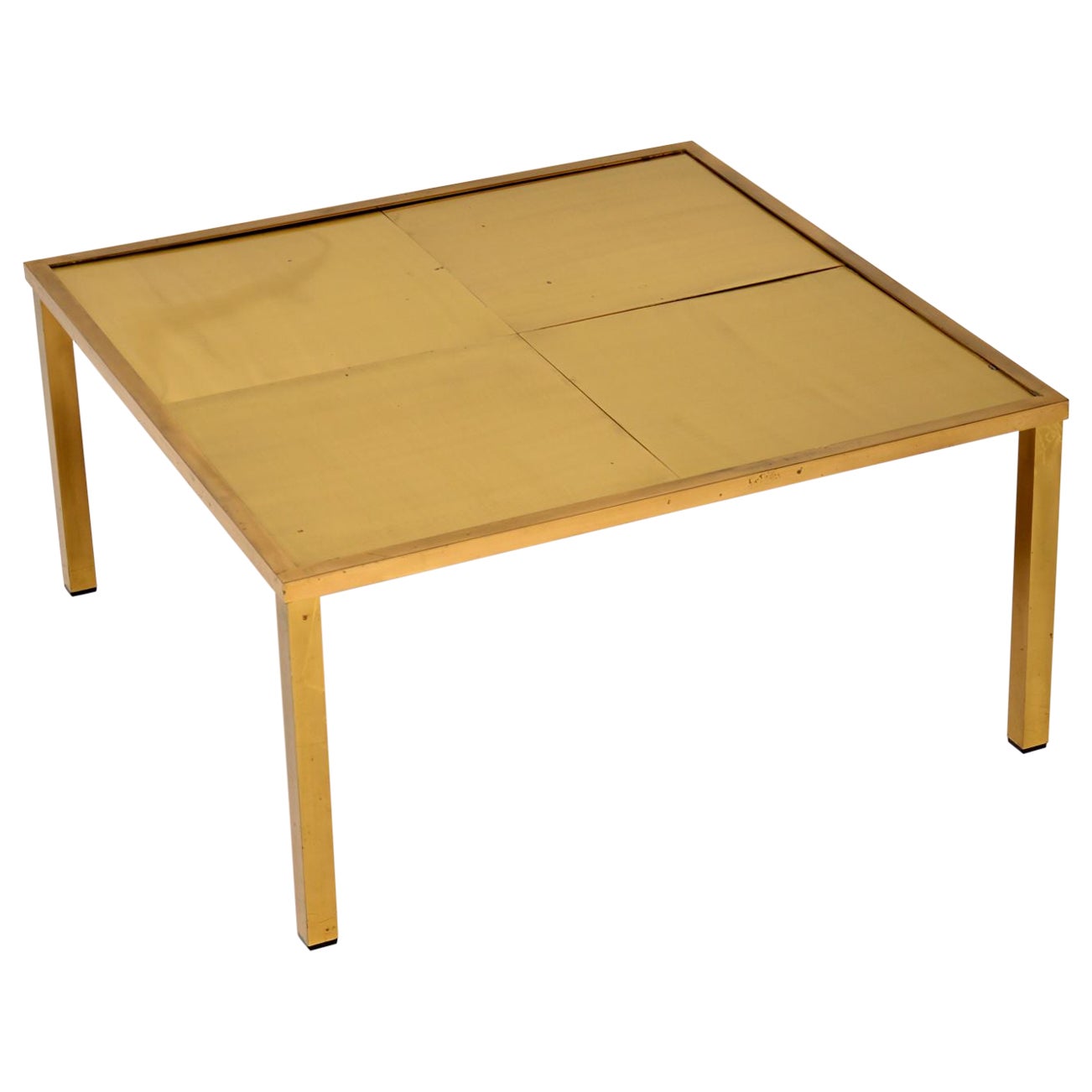 Vintage Brass Coffee Table at 1stDibs