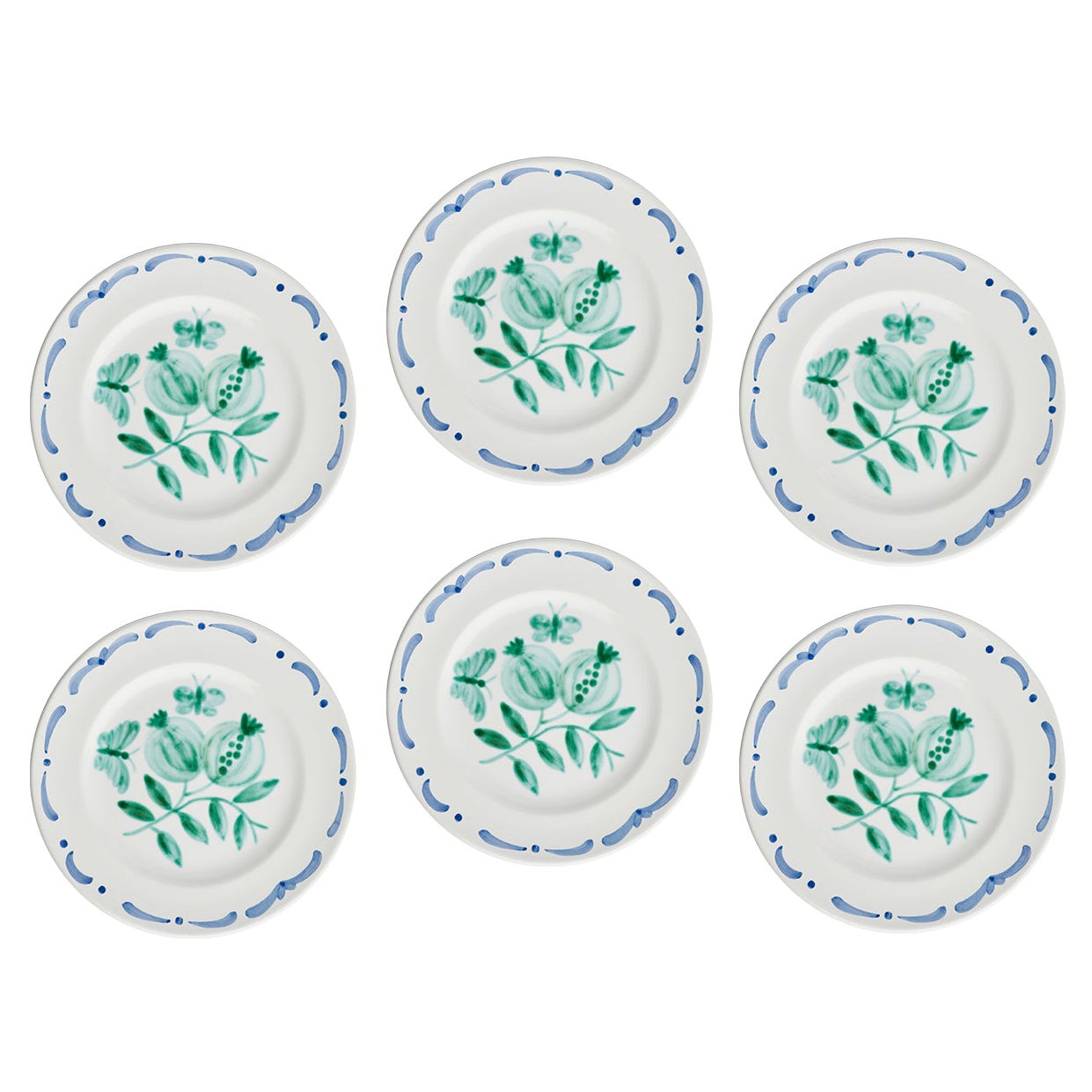 Country Style Set of Six Ceramic Dinner Plates Sofina Boutique Kitzbühel 