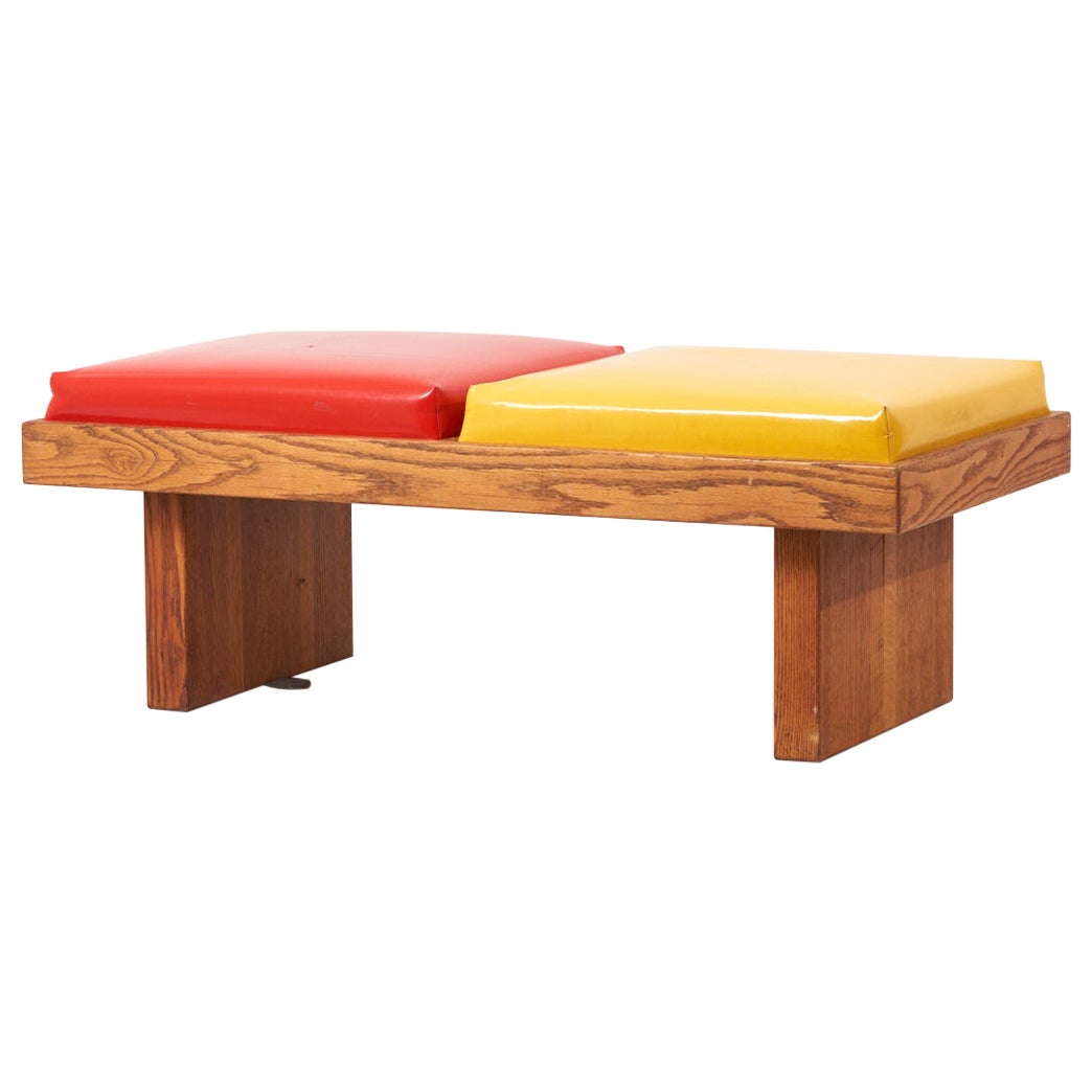Bench by Harvey Probber in Ketchup / Mustard in Oak, USA 1960s